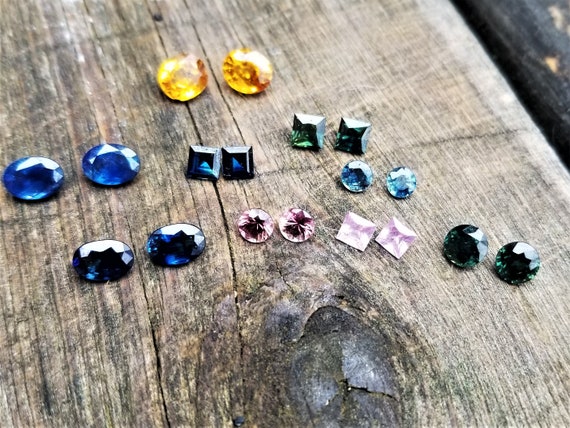 Best Gemstone Gift for Earrings for Her Natural Sapphires Pairs Parcel 12.50 Cts for Earrings