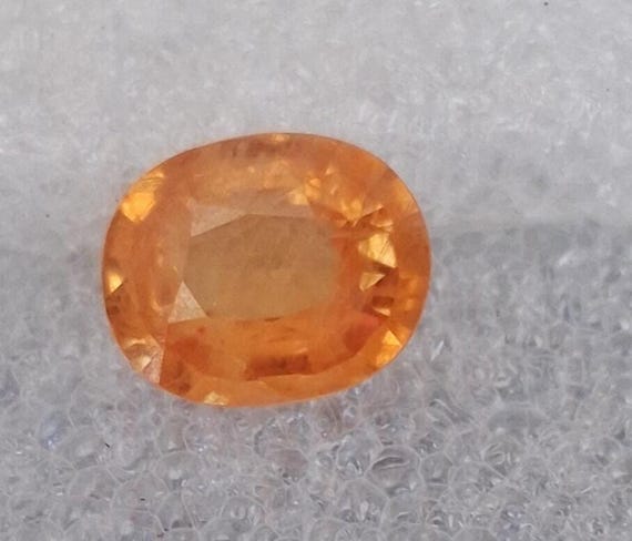 Ceylon Pastel Orange Sapphire Oval Shape September Gemstone