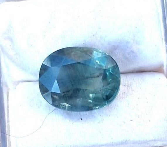 Ceylon Natural Oval Blue Green Velvet Sapphire for Engagement Ring