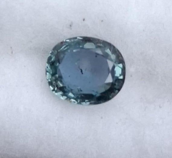 Natural Montana Teal Sapphire 7.1x6mm Oval Shape for Jewelry