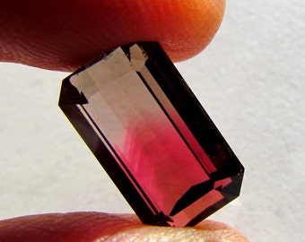 Bicolor Tourmaline Emerald Cut Loose gemstone Gift for Her Jewelry or Unique Pendant Design 10.70cts October Birthstone