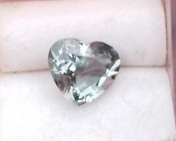Natural Montana Light Mint Green Sapphire Heart Shape