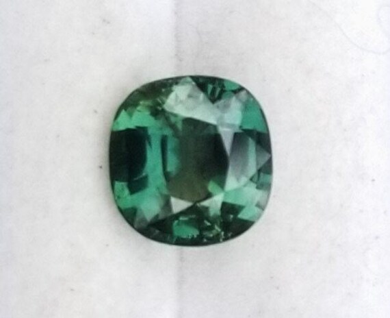 Natural Green Sapphire 7.5x7.1 MM Cushion
