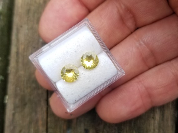 Ceylon Yellow Sapphire Pair for Earrings, September Birthstone for Anniversary Gift, Ceylon 6 MM Sapphires