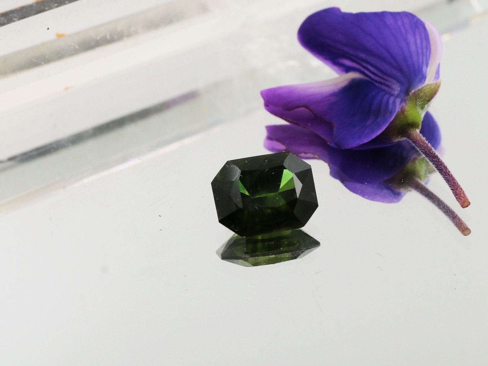 green sapphire emerald cut green sapphire emerald cut
