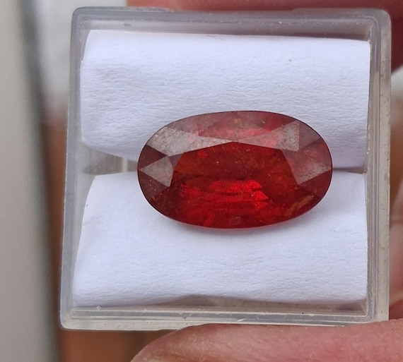 Natural Red Spessartite Garnet 6.33 cts Oval January Birthstone