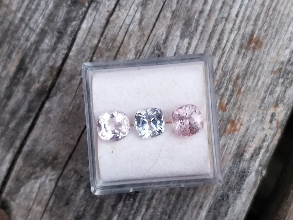Pastel Blue and Pink Spinel August Birthstone One of Kind Natural Gemstones for Jewelry or Anniversary Gift, Free Shipping Item