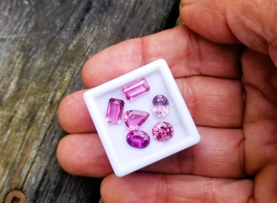 Neon Pink Tourmalines for Jewelry Making, One of a Kind October Birthstone for Engagement Ring and Pendant, Free Shipping to United States