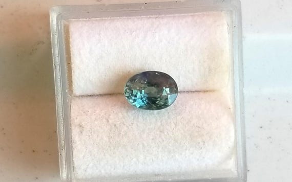 Ceylon Blue Green Sapphire September Gemstone for Anniversary Gift , Free Shipping to USA, Teal  Oval Gemstone, Free Shipping