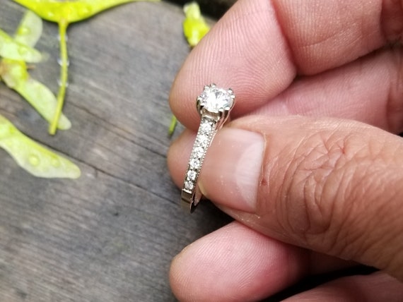 Womens Jewelry Best Gift Vintage Gold Diamond Ring Wedding Anniversary April Gemstone Ring Gift for Her Special Birthday