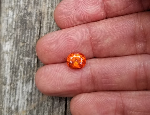 January Birthstone Orange Garnet for Anniversary Jewelry, Fine Color Spessartite Garnet for Pendant, Free Shipping to North America
