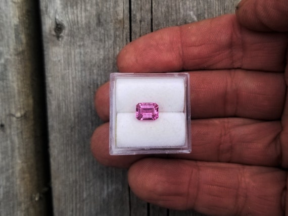 Unique Color Sapphire 6.9x5.2 Emerald Cut 1.62 Cts