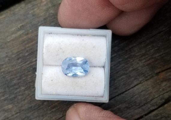 Light Blue Sapphire Cushion Shape September Birthstone, Ceylon Pastel Blue Ceylon Blue Sapphire for Engagement Ring, Unique Cushion Sapphire
