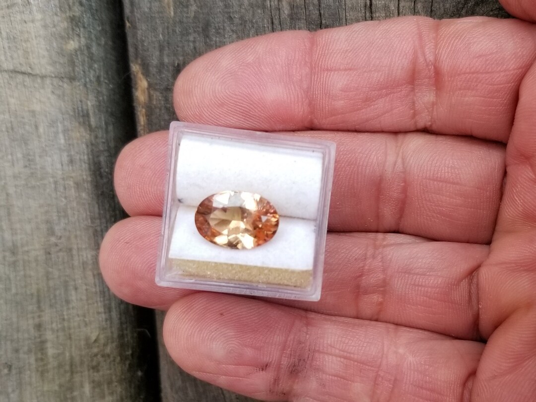 Peach Tourmaline 3.22 Cts Precision Cut Gemstone Etsy