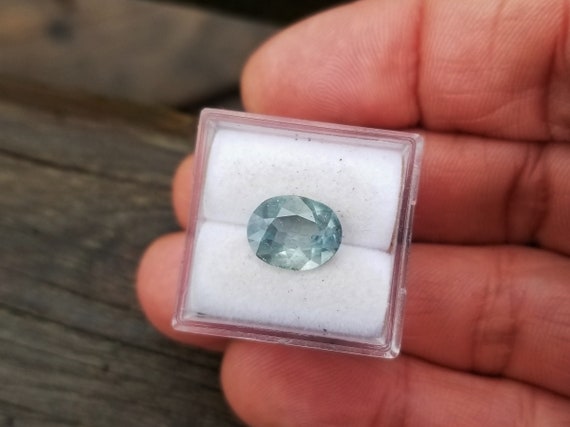 Unique Mint Sapphire 10x8 MM Oval September Gemstone Gift for Her Anniversary