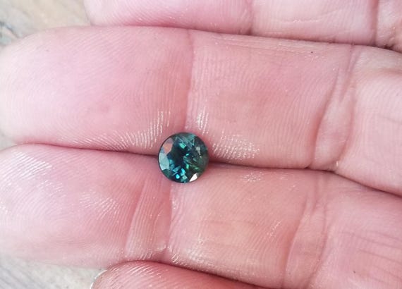 Blue Green Sapphire Portuguese Cut for Custom Jewelry, September Birthstone for Women Jewelry, Natural Sapphire Anniversary Gift for Her