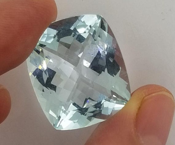 Aquamarine Cushion Shape for Anniversary Jewelry March Birthstone