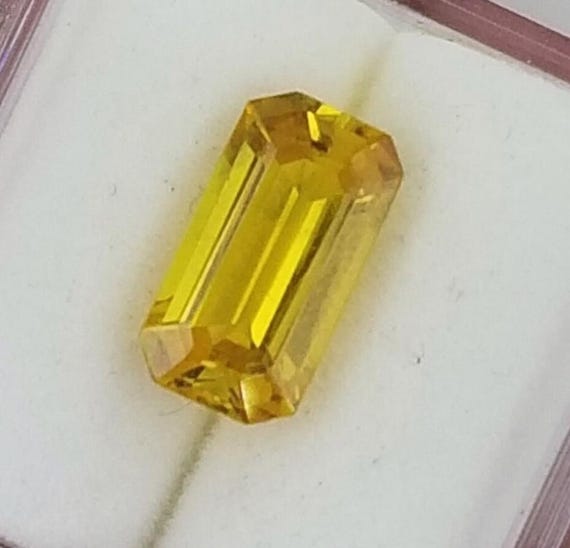 Emerald Cut Yellow Sapphire 2.63cts