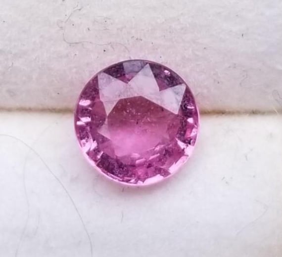 Neon Hot Pink Sapphire Round Shape September Birthstone