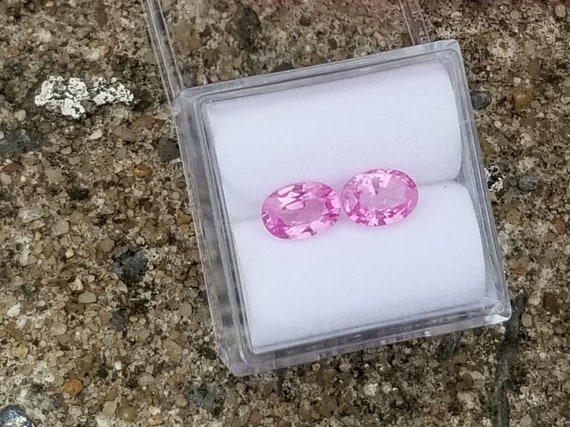 Natural Pink Sapphire Pair for Earrings 1.63cts TW