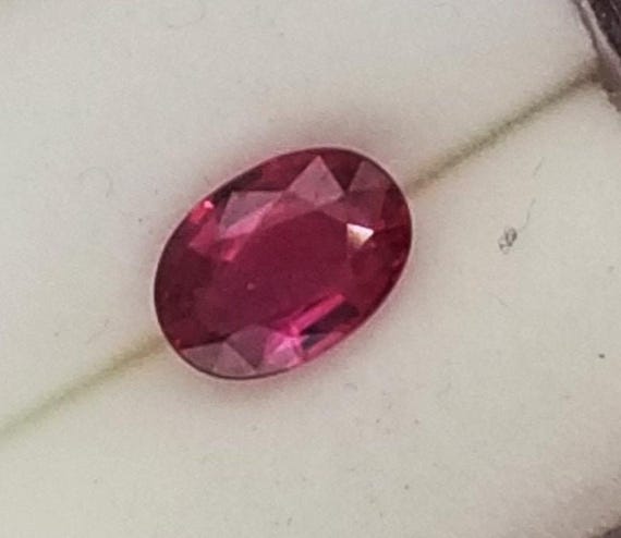 Ceylon Ruby 7.1x5 mm Oval July Gemstone