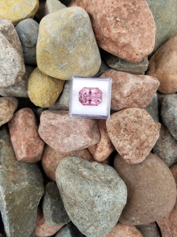 Pink Tourmaline 8.27cts Radiant Emerald Cut