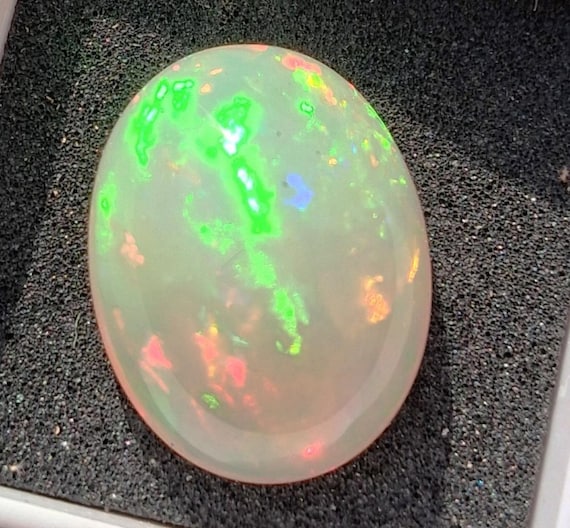 Multicolor Ethiopian Opal 17x13 MM Oval Harlequin Pattern