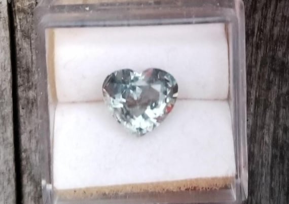 Heart Shape Teal Sapphire, Natural Montana Blue Green Sapphire Jewelry Gift for Her, September Birthstone Anniversary Jewelry