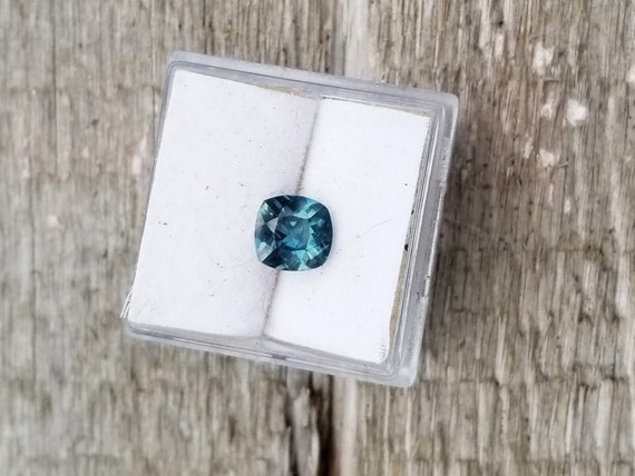 Natural Blue Green Sapphire 7x6.7MM Square Cushion