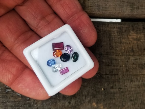 Unique Sapphire Collection 4.13 Cts Ruby, Blue, Pink, Yellow