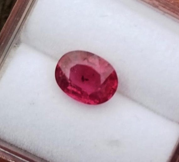 Ruby 7.1x6.6 mm Oval 1.13 Ct July Gemstone