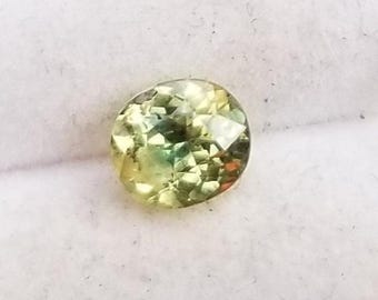 Parti Color Sapphire 6.2x5.8 MM Oval Natural September Gemstone