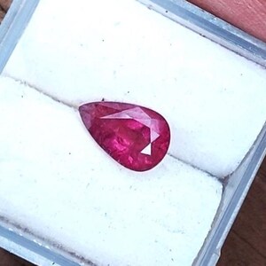 Red Ruby Pear Shape July Birthstone for Anniversary Jewelry