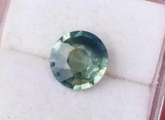 Round Mint Green Sapphire for Engagement Ring, Unique Natural Mint Blue Green Sapphire for Anniversary Jewelry Gift for Her