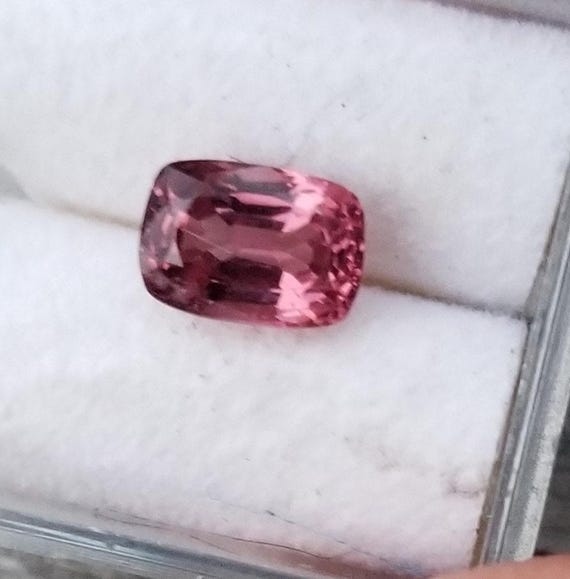 Raspberry Natural Cushion Shape Spinel for Jewelry