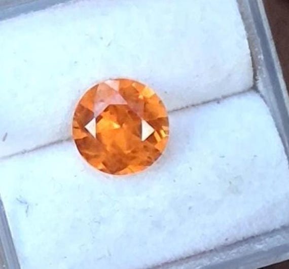 Sunset Color Round Sapphire 7 MM September Birthstone