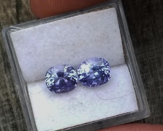 Tanzanite Cushion Pair 2.40 Cts Gift for Her Earrings Anniversary