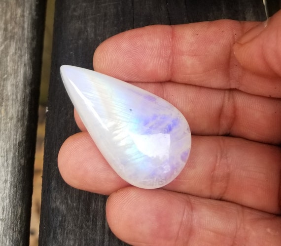 Natural Blue Moon Stone Pear Shape, June Birthstone for Gemstone Collectors, Unique Gem for Jewelry Pendant, Large Size Moon Stone