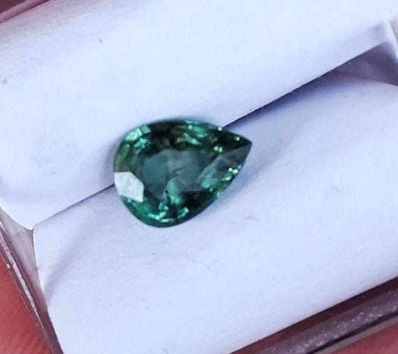 Natural Tear Drop Blue Green 0.95 CT Sapphire for Custom Jewelry Gift