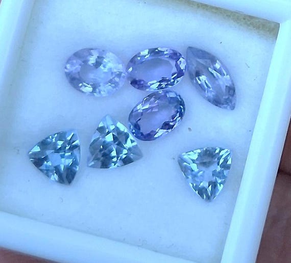 Tanzanite December Gemstone for Jewelry, Triangle, Oval, Marquise, Free Shipping to USA