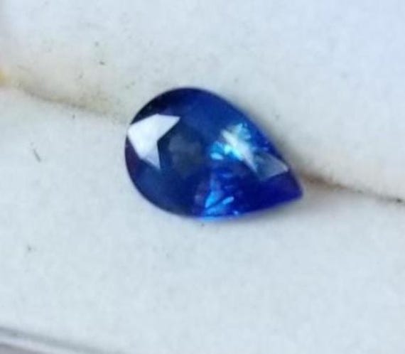 Natural Ceylon Pear Blue Sapphire,  September Birthstone for Jewelry