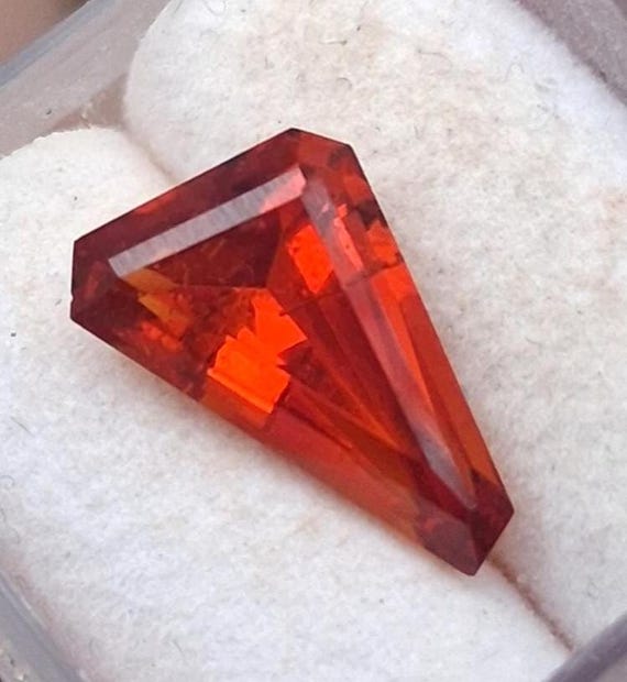 Natural Orange Garnet, 3.17 Cts  January Birthstone for Pendant