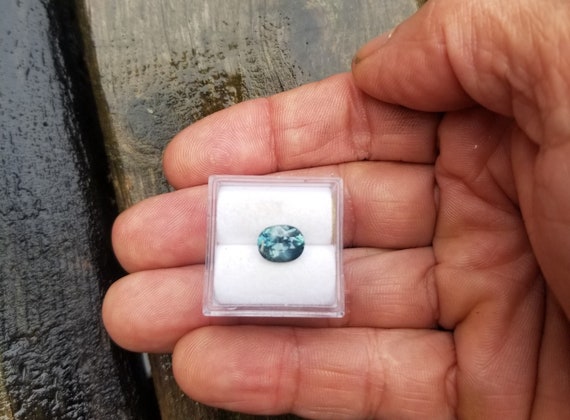Ceylon Teal Sapphire Oval , September Birthstone for Custom Jewelry, Free Shipping to North America