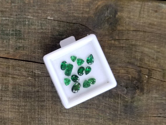 Dark Green Garnet Tsavorite Collection 3.58 Cts January Birthstones for Jewellery