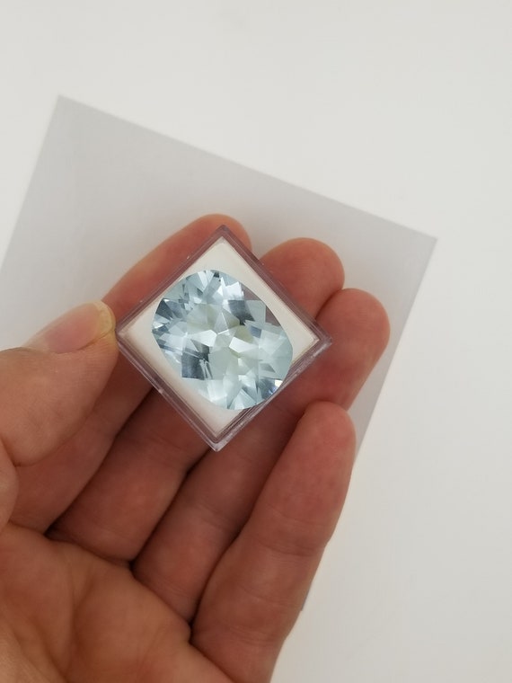 Aquamarine 19.21cts Cushion Cut March Birthstone
