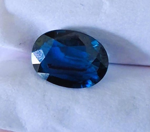 Indigo Blue Sapphire 9.3x7 MM Oval Natural Gemstone for Jewelry