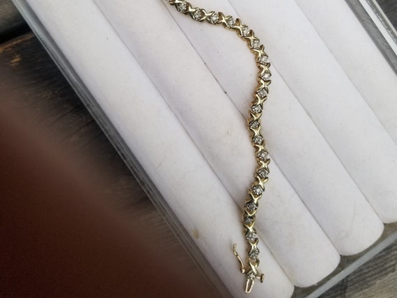 Vintage Gold Diamond Bracelet 8.8 Grams