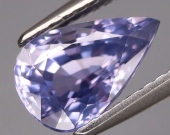Lavender Sapphire Pear Shape Over 2 Carats for Engagement Ring, Natural Ceylon Tear Drop Lavender Sapphire for Custom Wedding Anniversary
