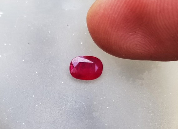 Velvet Red Ruby July Gemstone for Engagement Ring, Ceylon Deep Ruby for Custom Jewelry Anniversary Gift for Her, Free Shipping to USA