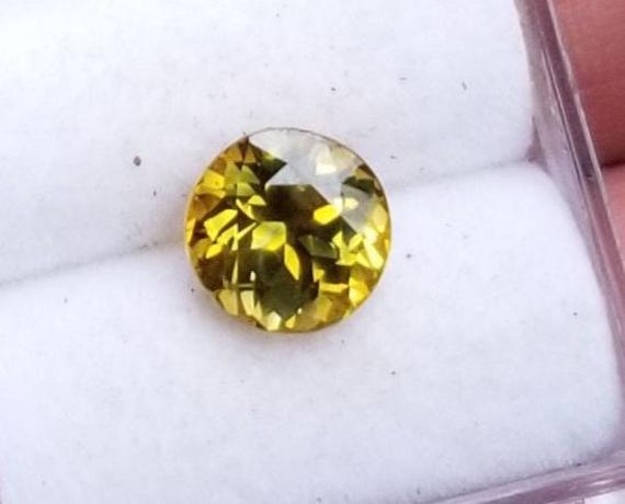 Parti Color Yellow Sapphire 1.63 cts Precision Cut Portuguese Cut Loose Gemstone